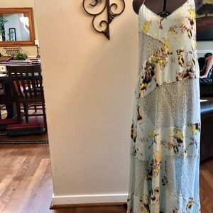 NWT B for Anthropologie light blue lace floral